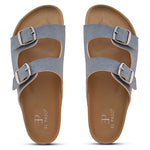 Sandal with buckle detailing for an adjustable fit and stylish look