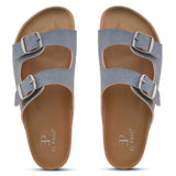 Sandal with buckle detailing for an adjustable fit and stylish look