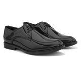 These black patent Formal Derby Lace-Up Shoes offer a sleek, polished design, combining style and comfort for any formal occasion.