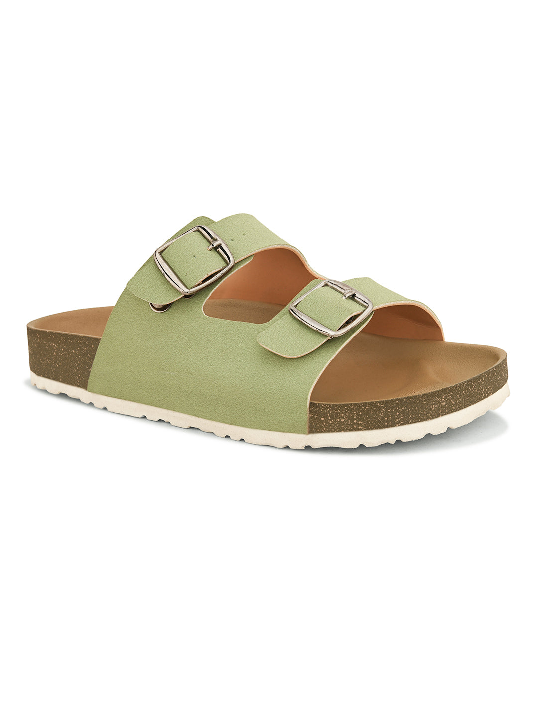 Sandal with buckle detailing for an adjustable fit and stylish look