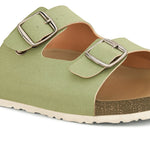 Sandal with buckle detailing for an adjustable fit and stylish look