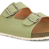 Sandal with buckle detailing for an adjustable fit and stylish look