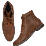 Ankle support casual boots with a sleek design, offering comfort and durability.