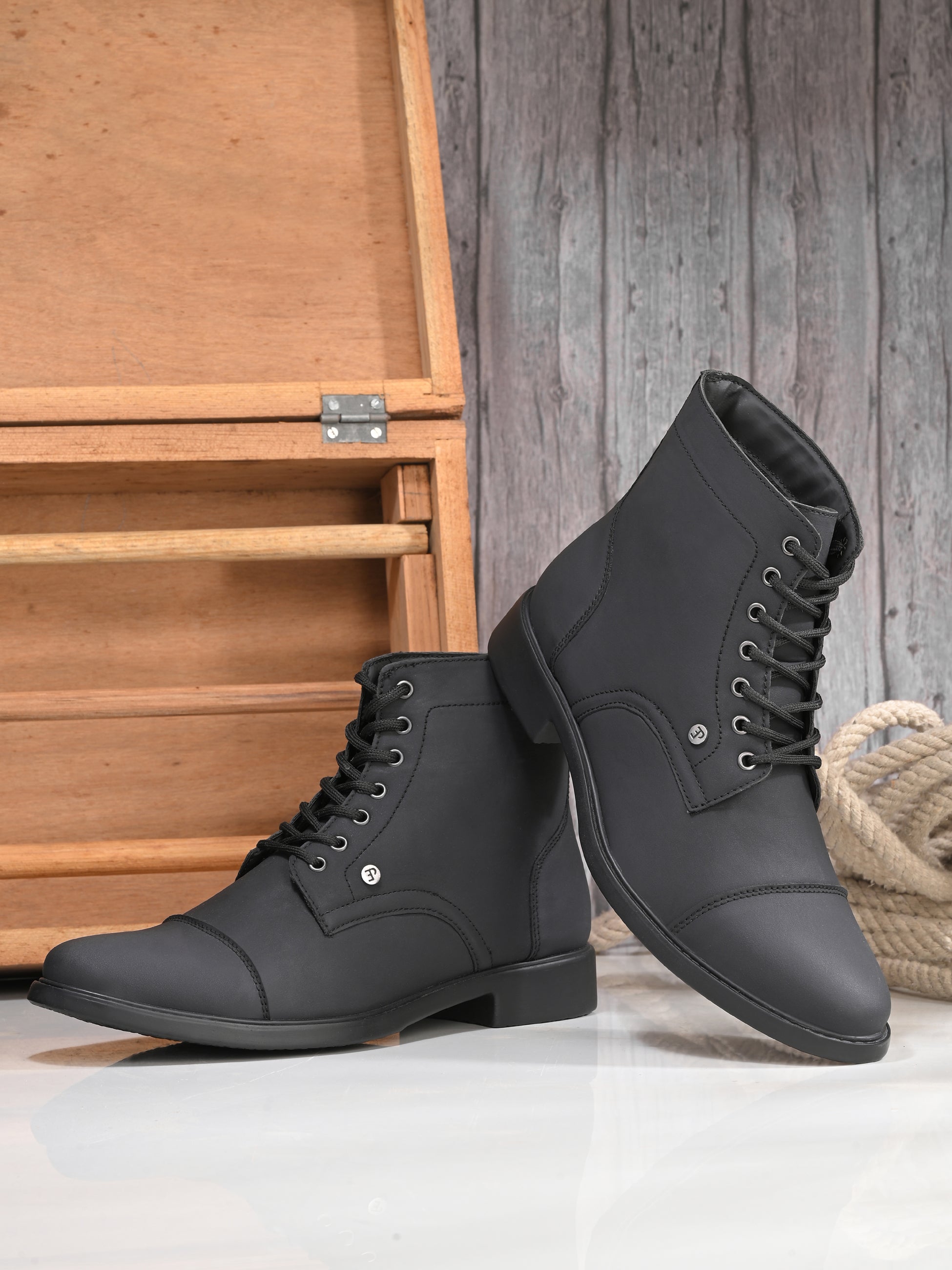 Sleek Men's Stylish Lace-Up Boots combining modern style with ultimate comfort.