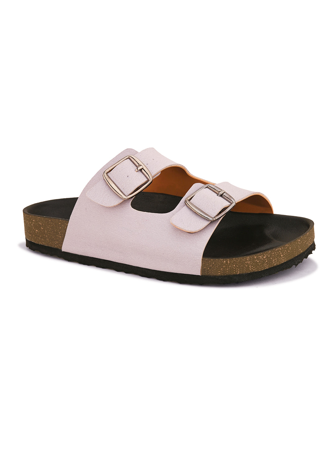 Sandal with buckle detailing for an adjustable fit and stylish look