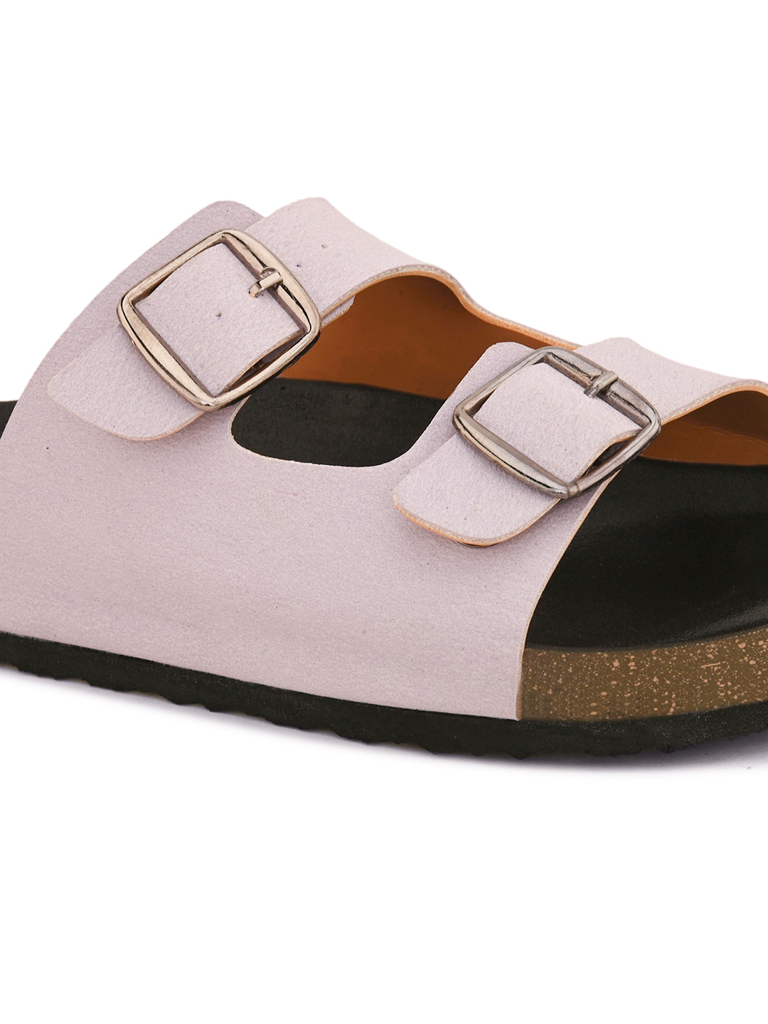 Sandal with buckle detailing for an adjustable fit and stylish look