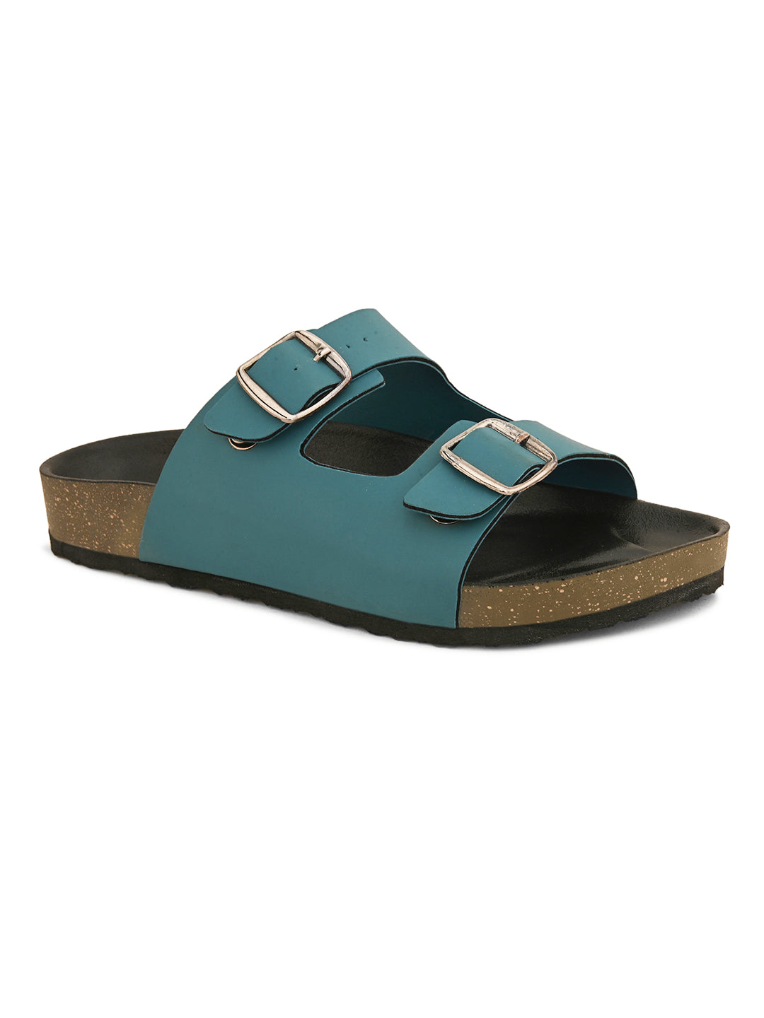 Sandal with buckle detailing for an adjustable fit and stylish look