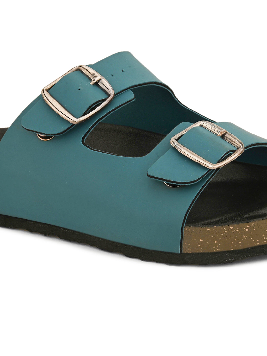 Sandal with buckle detailing for an adjustable fit and stylish look