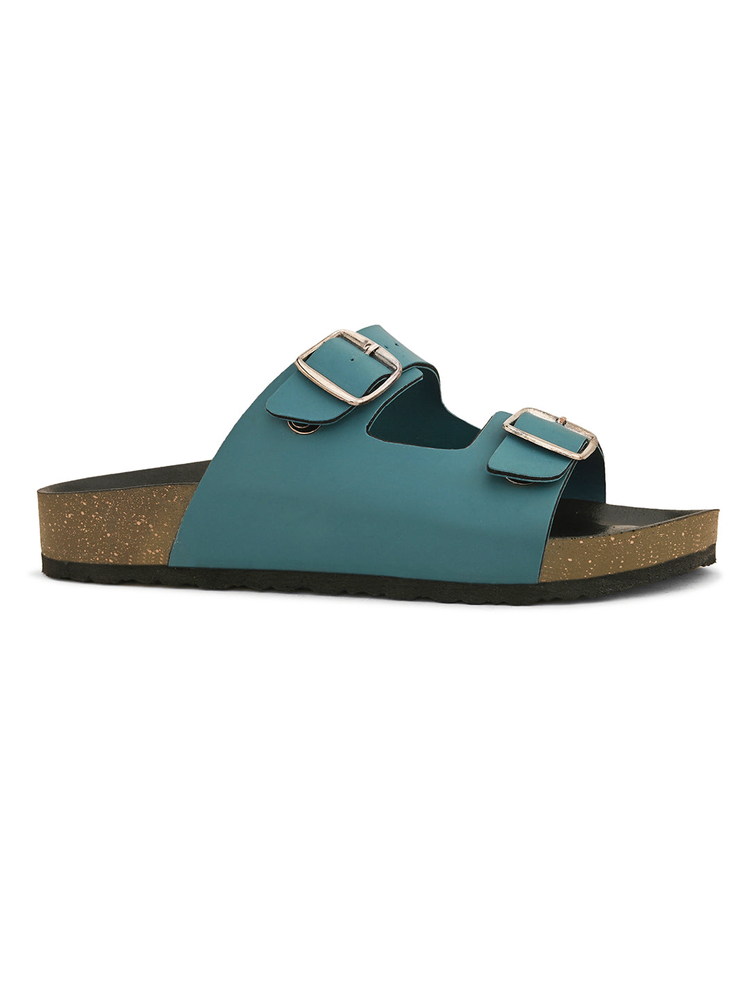 Sandal with buckle detailing for an adjustable fit and stylish look