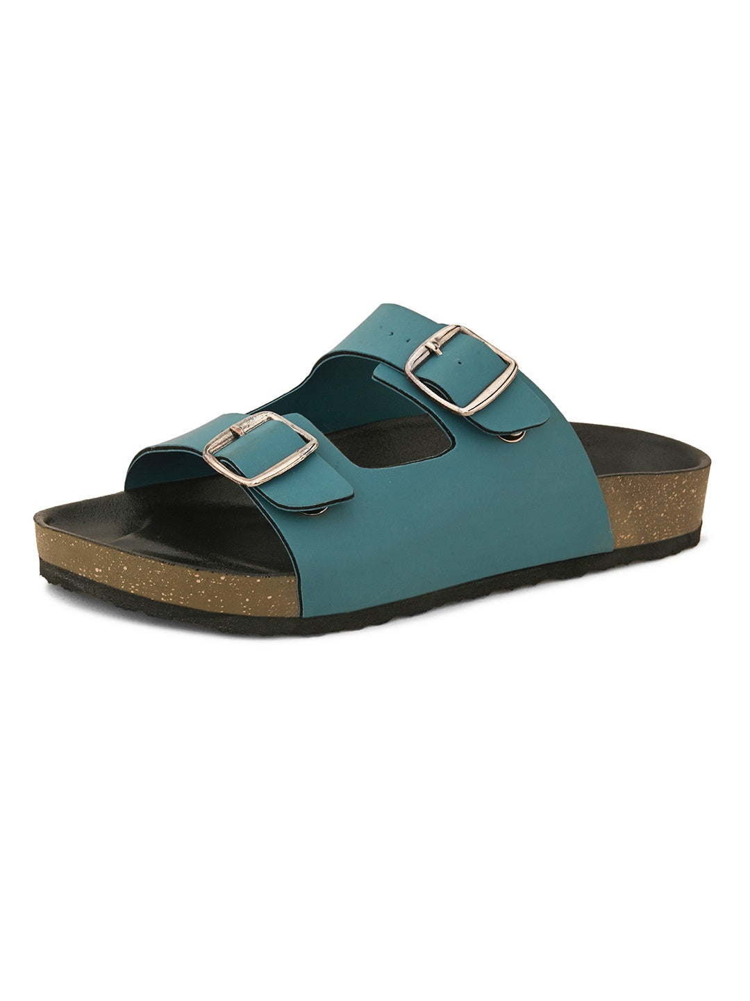 Sandal with buckle detailing for an adjustable fit and stylish look