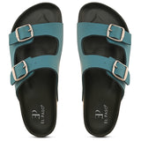 Sandal with buckle detailing for an adjustable fit and stylish look