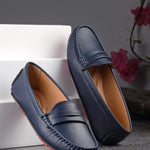 Navy Blue Slip-On Women Loafers