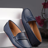 Navy Blue Slip-On Women Loafers