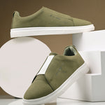 Olive colour Men's casual slip-on sneakers