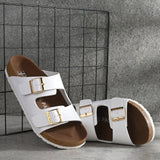 Women's casual flat heel buckle strap sandal