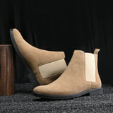 A image of Dark Beige Sovereign Boots with white background