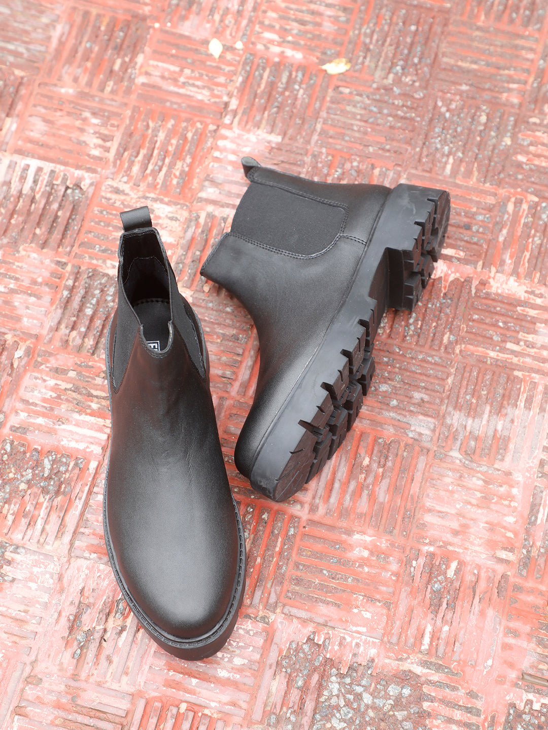 Matte Black Block Heel Boots