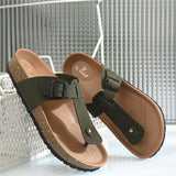 Olive Men's casual slip-on closure sandal