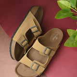 Men's casual flat heel buckle strap sandal