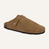 Women Suede Leather Casual Slip On Clog