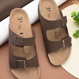 Men's Lightweight Casual Sandals - Synthetic Leather with Cushioned Sole