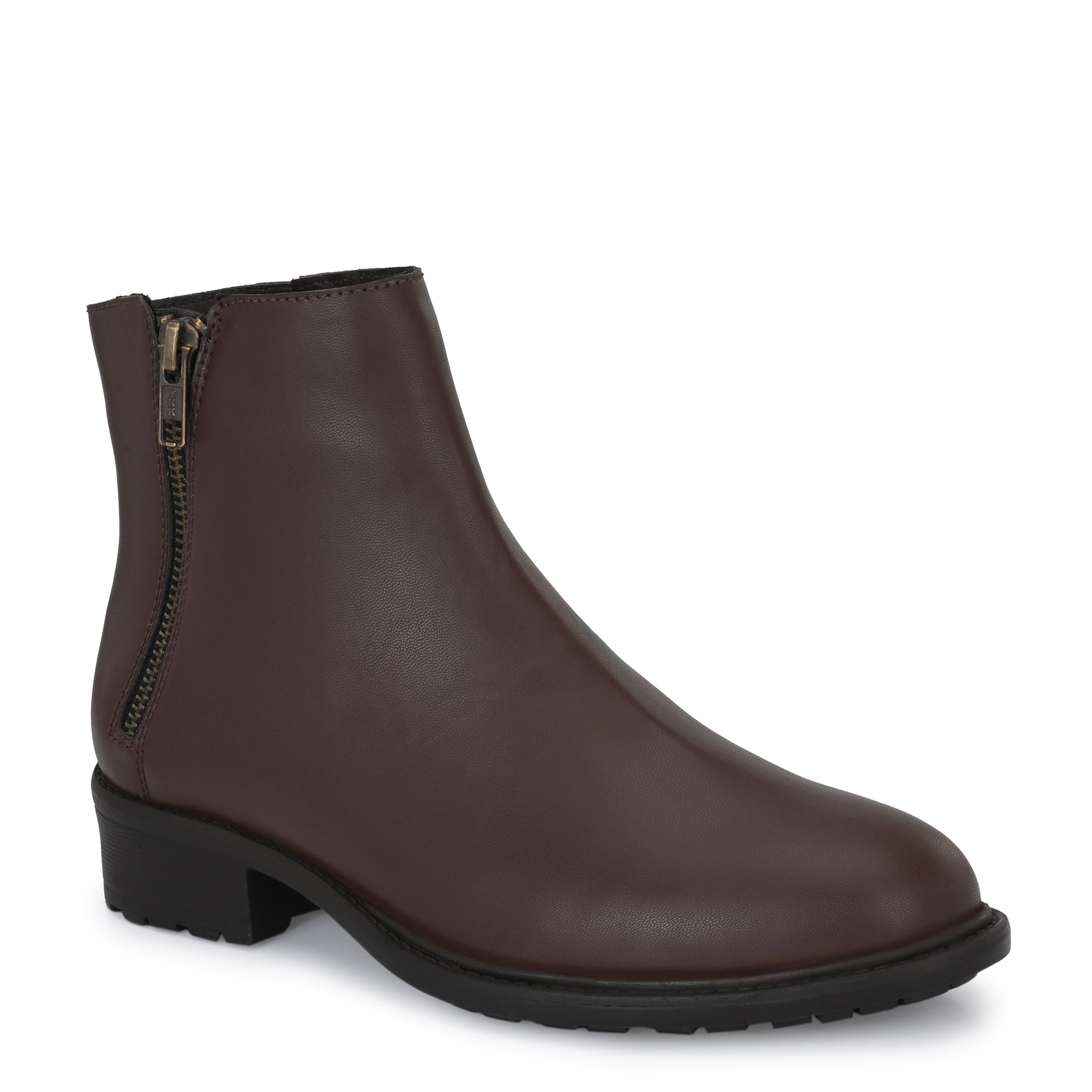 Black Zip-Closure Boots For Women