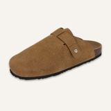 Women Suede Leather Casual Slip On Clog