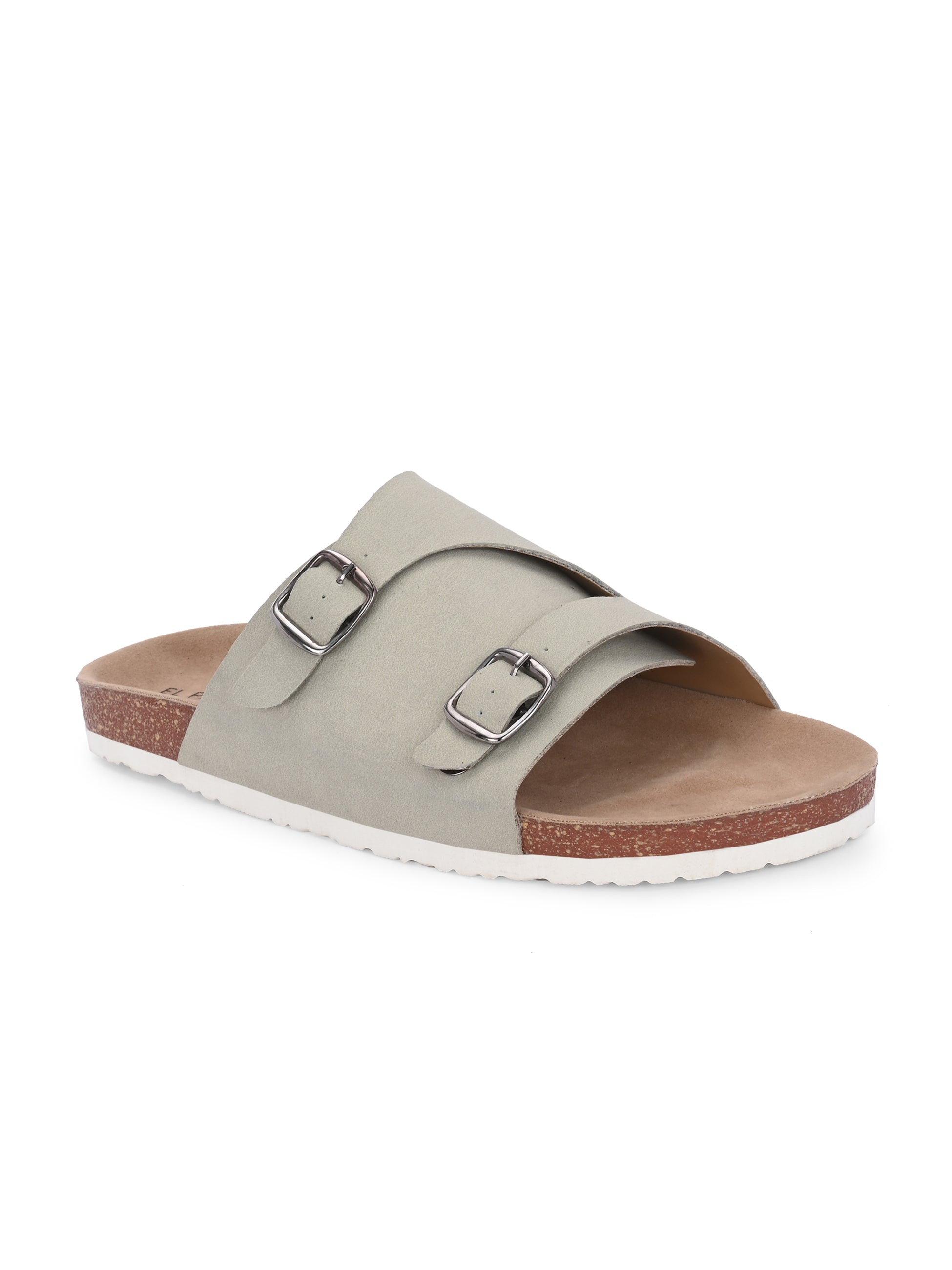 Men's casual sandals with slip-on style and buckle strap