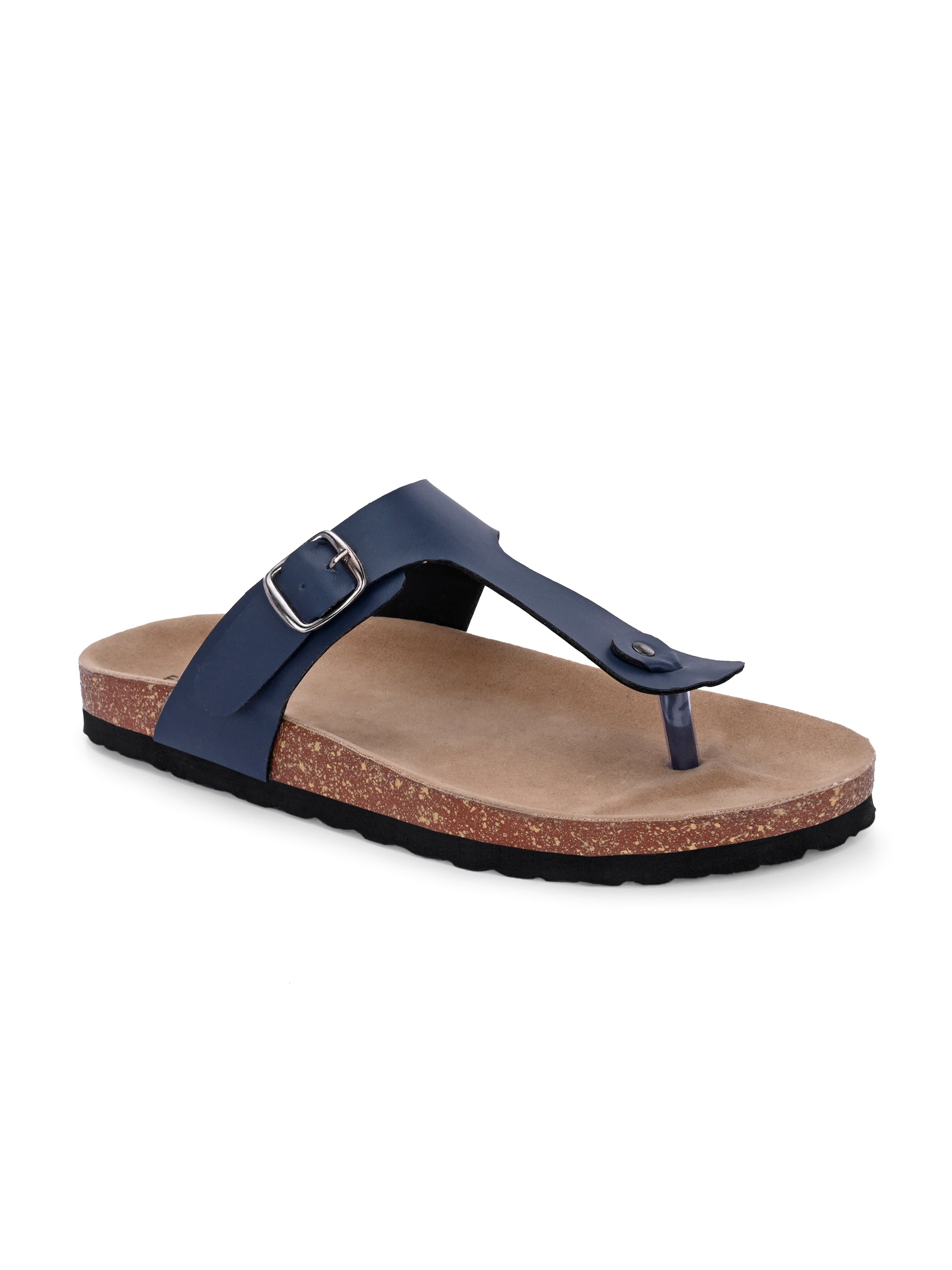 Blue Men's casual slip-on footbed sandal