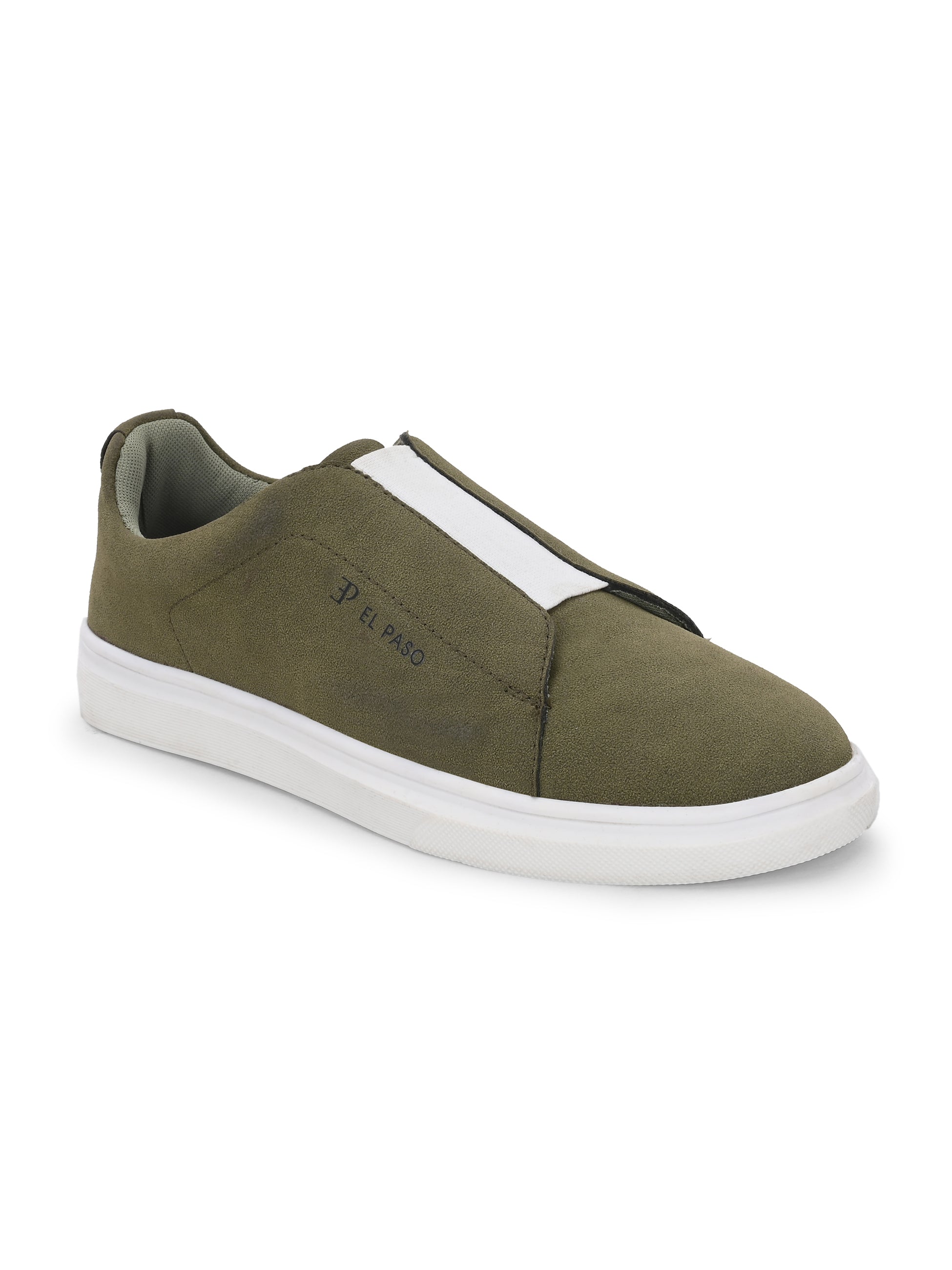 Olive colour Men's casual slip-on sneakers