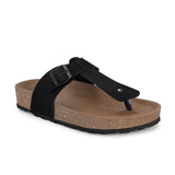 Black Men's casual slip-on closure sandal