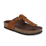 Tan Men's casual slip-on closure sandal