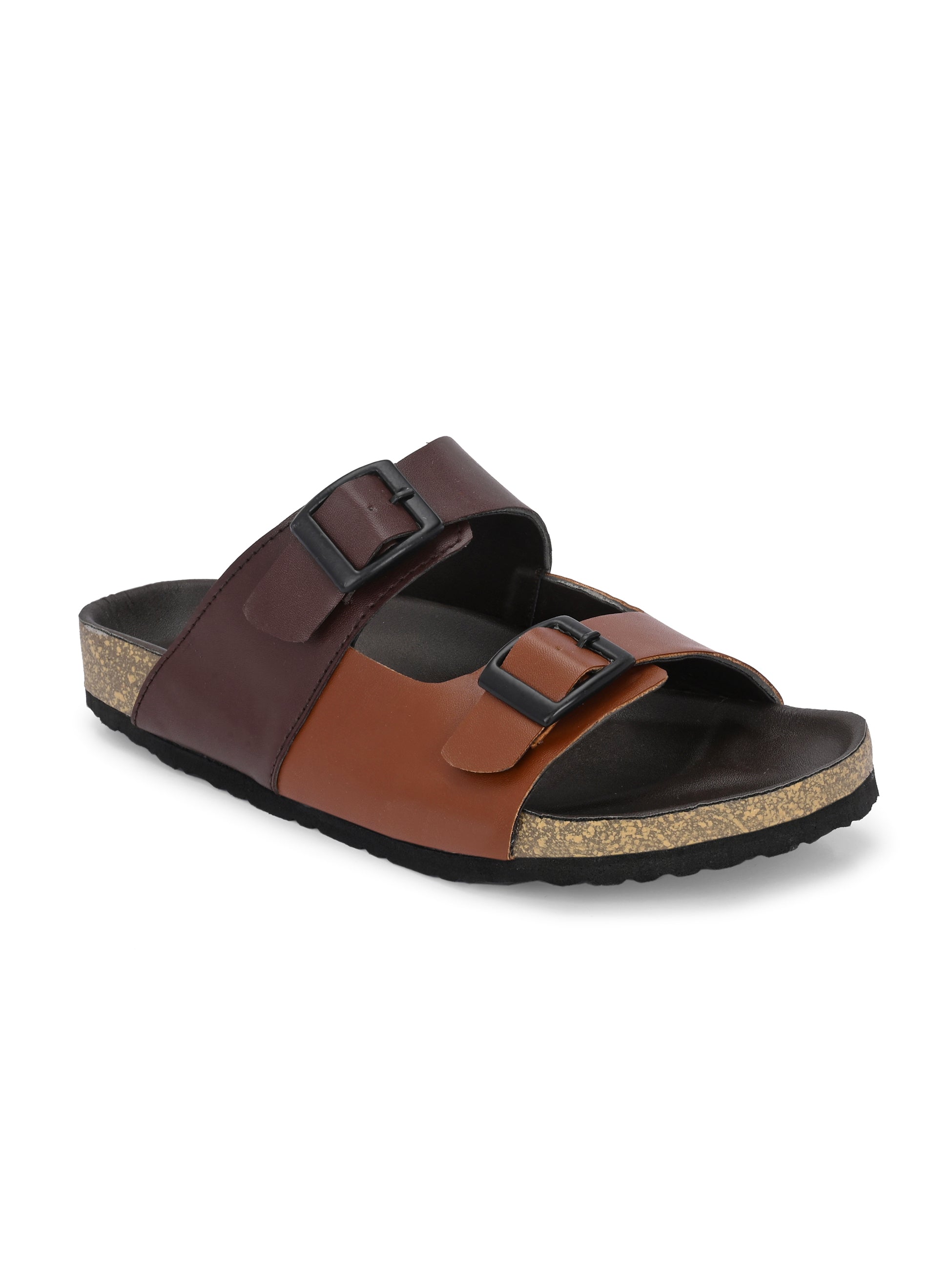 Elegant Sandstone Leather Slip-On Sandal - El Paso Fashion