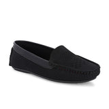 Stylish black woven loafer with textured design