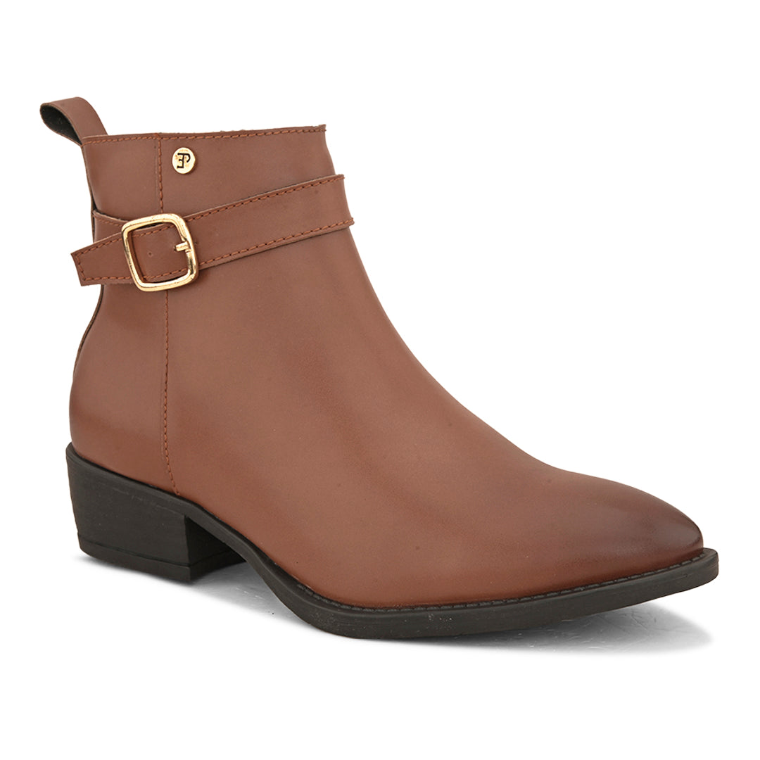 EL PASO Women Faux Leather Casual Chelsea Boots
