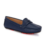 Navy Blue Slip-On Women Loafers