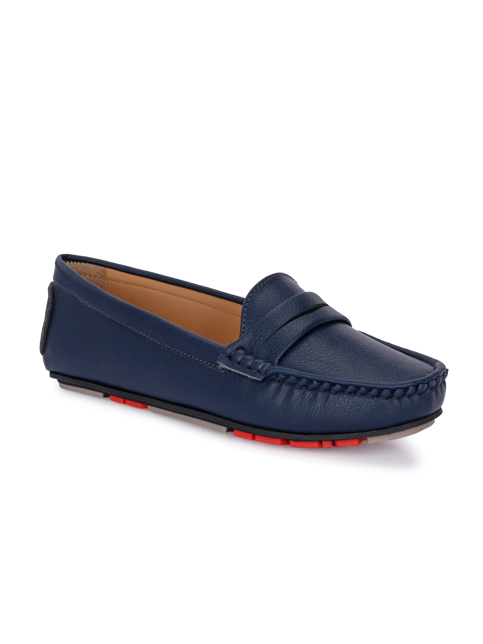 Navy Blue Slip-On Women Loafers