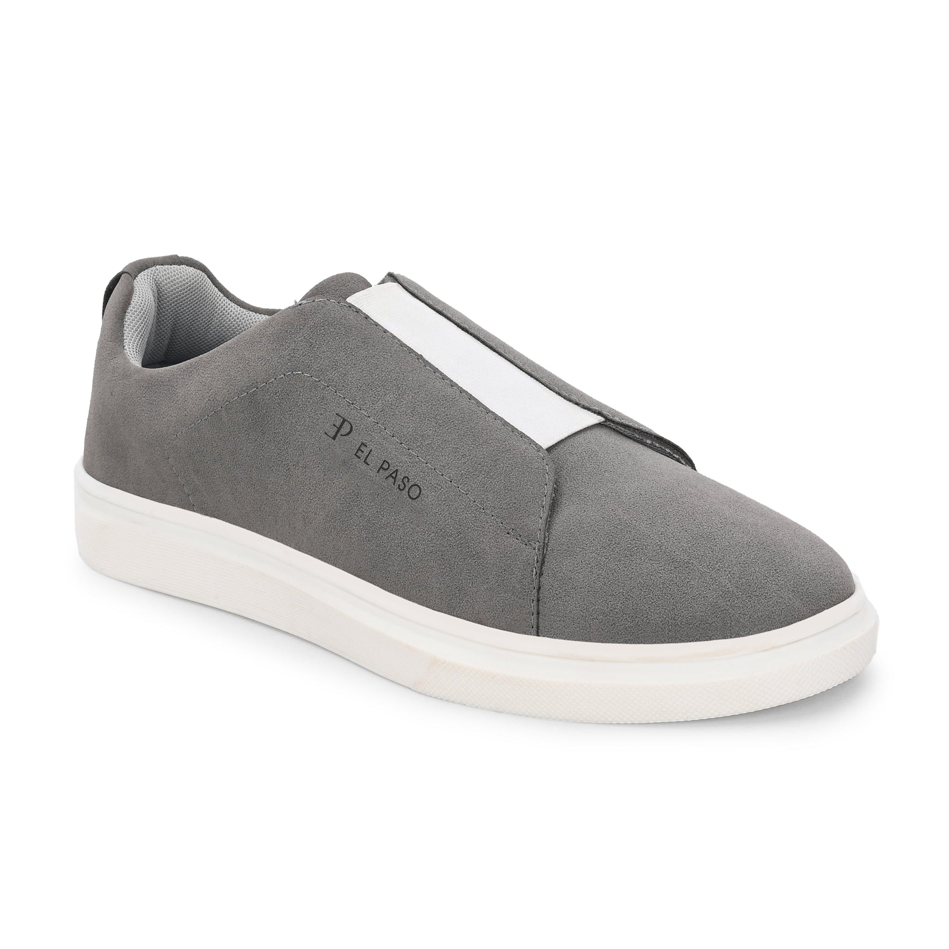 Grey colour Men's casual slip-on sneakers