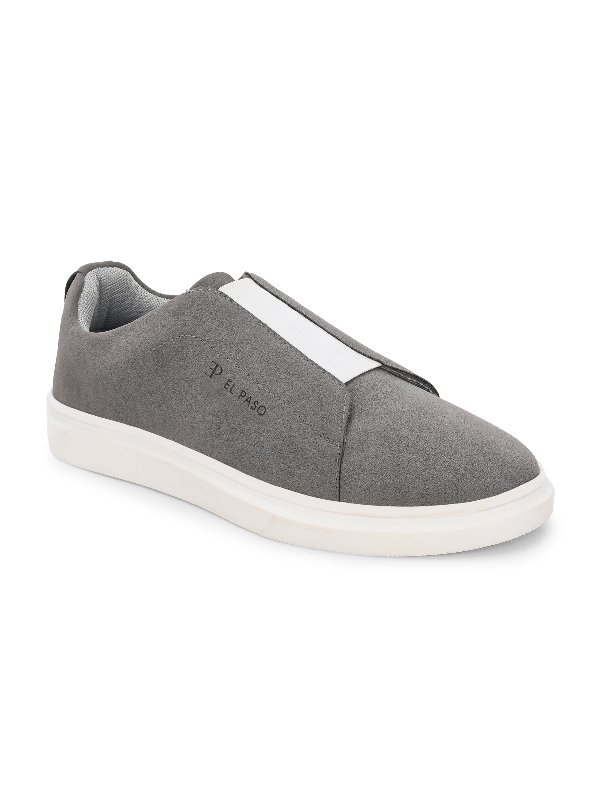 Grey colour Men's casual slip-on sneakers