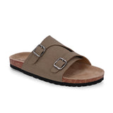 Men's casual sandals with slip-on style and buckle strap