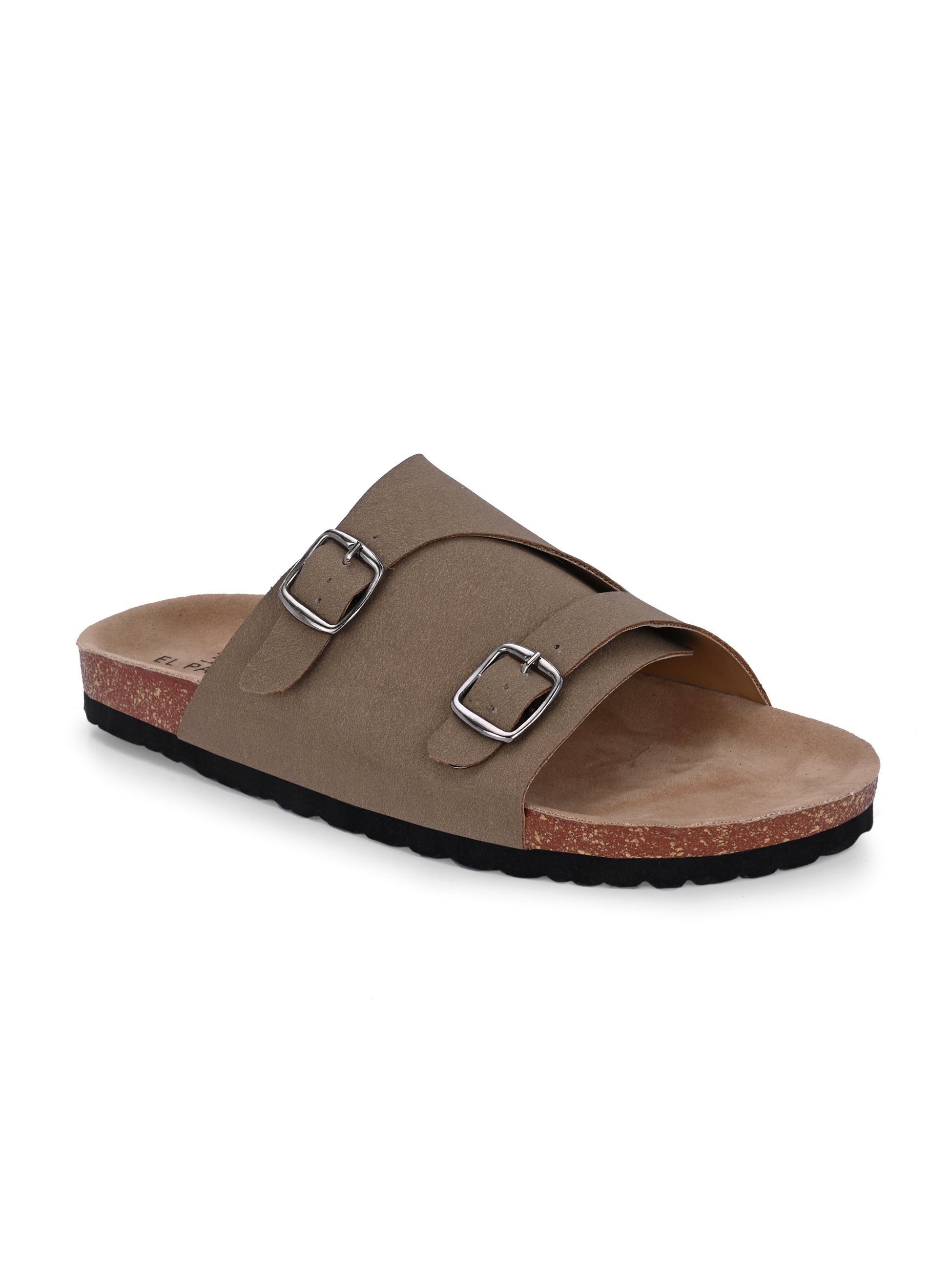 Men's casual sandals with slip-on style and buckle strap