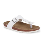 White Men's casual slip-on footbed sandal