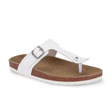 White Men's casual slip-on footbed sandal