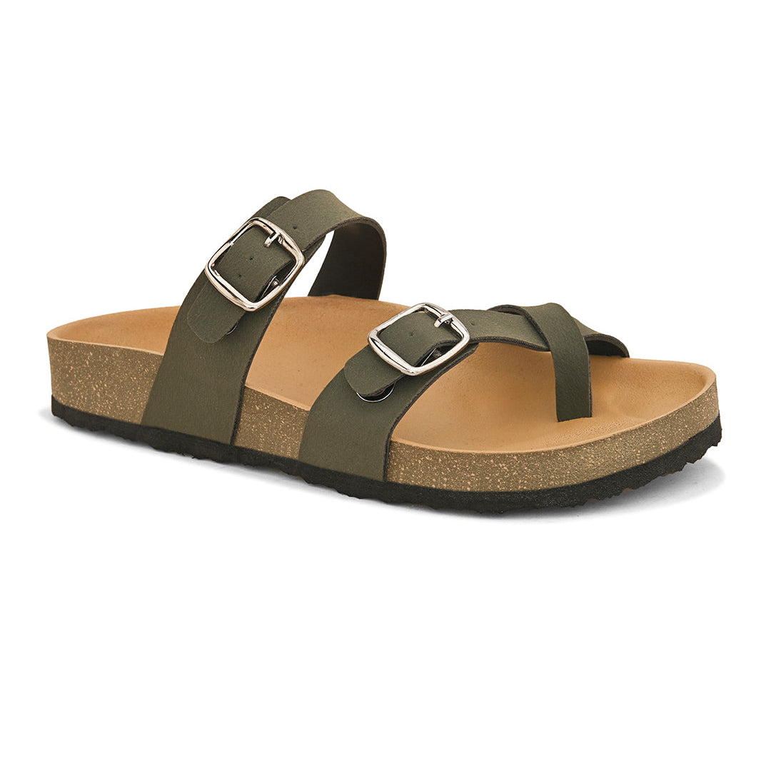 Women One Toe Flats with Buckles
