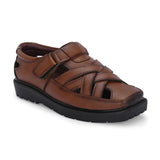 Men Shoe-Style Faux Leather Casual Slip On Sandals