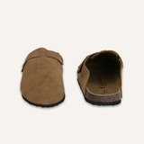 Women Suede Leather Casual Slip On Clog