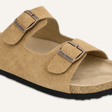 Sandstone Leather with Buckle Sandal For Men