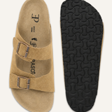 Sandstone Leather with Buckle Sandal For Men