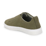 Olive colour Men's casual slip-on sneakers