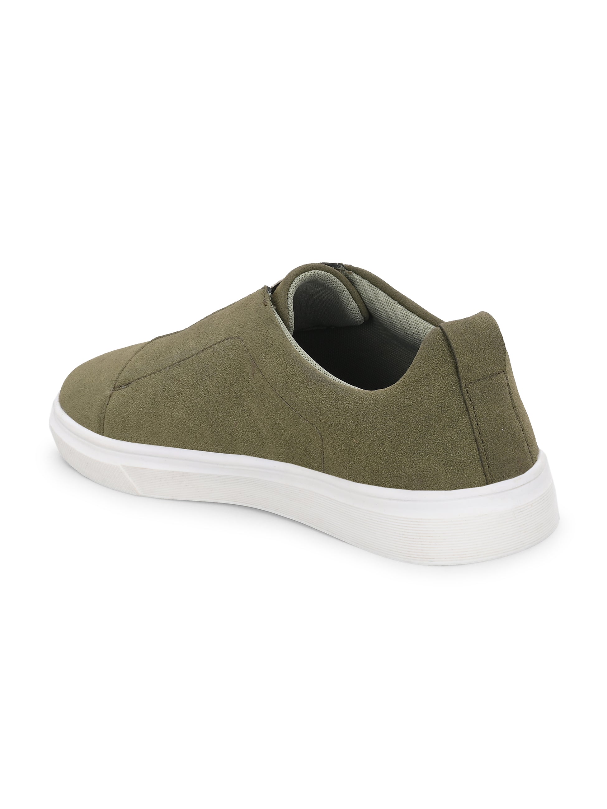 Olive colour Men's casual slip-on sneakers